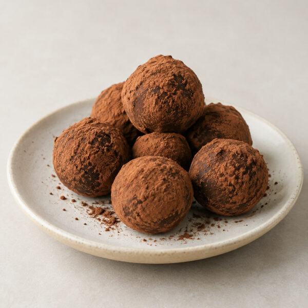 Trufas cobertas com cacau
