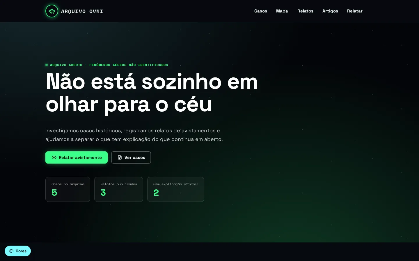 Arquivo OVNI — site de ufologia