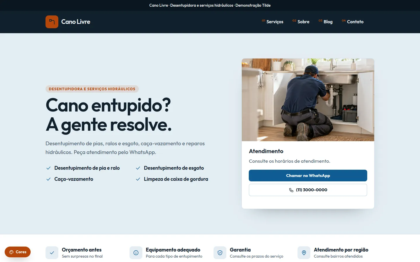 Cano Livre — desentupidora e hidráulica