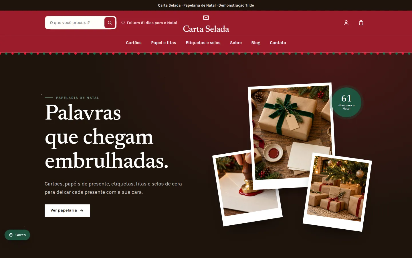 Carta Selada — papelaria e cartões de natal: Loja virtual WooCommerce