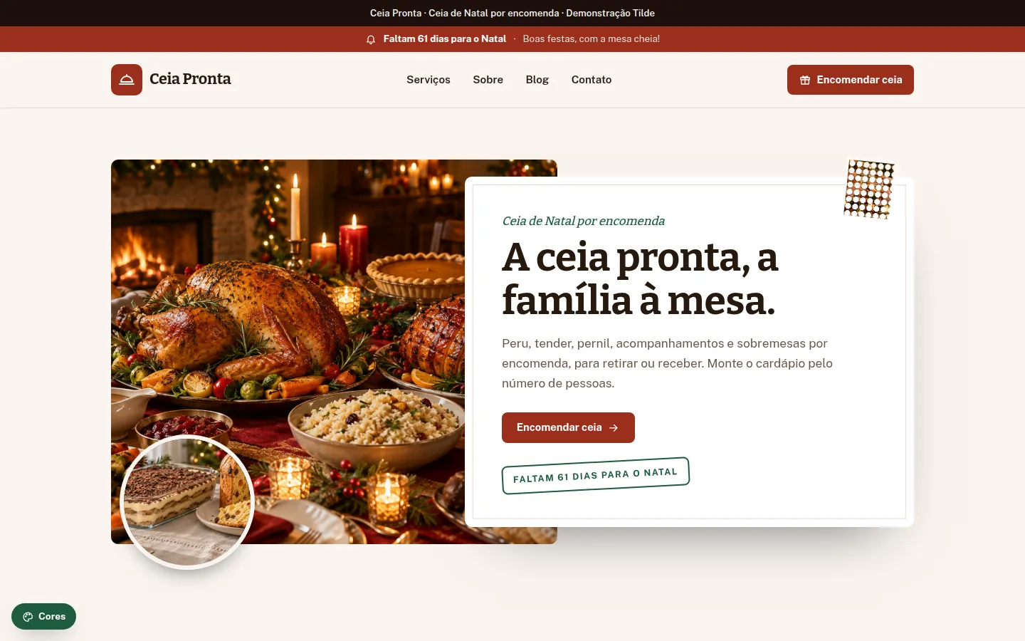 Ceia Pronta — buffet de ceia de natal: Site WordPress
