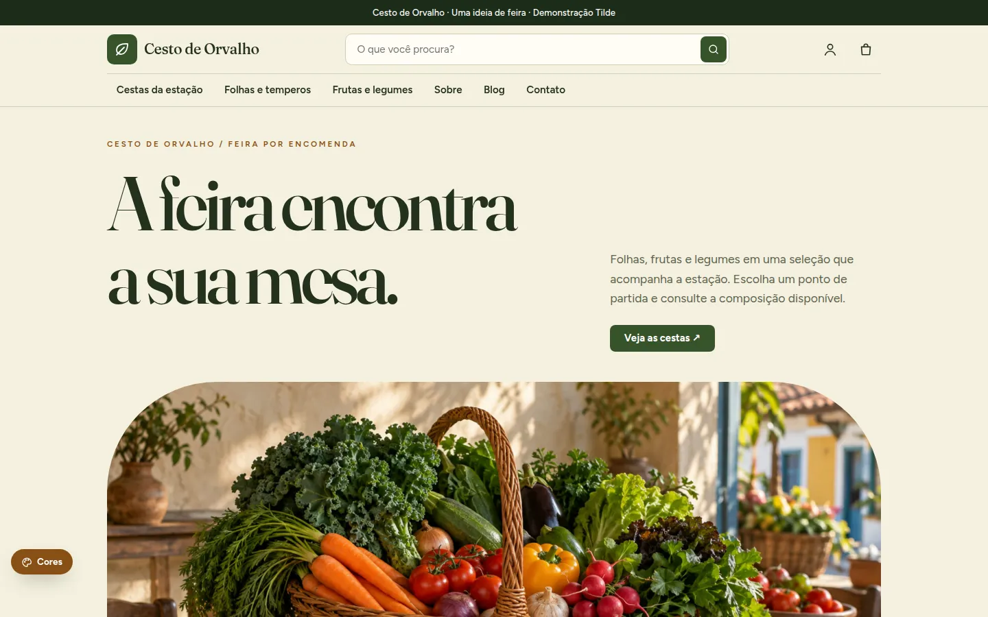 Cesto de Orvalho — cestas e hortifrúti orgânico