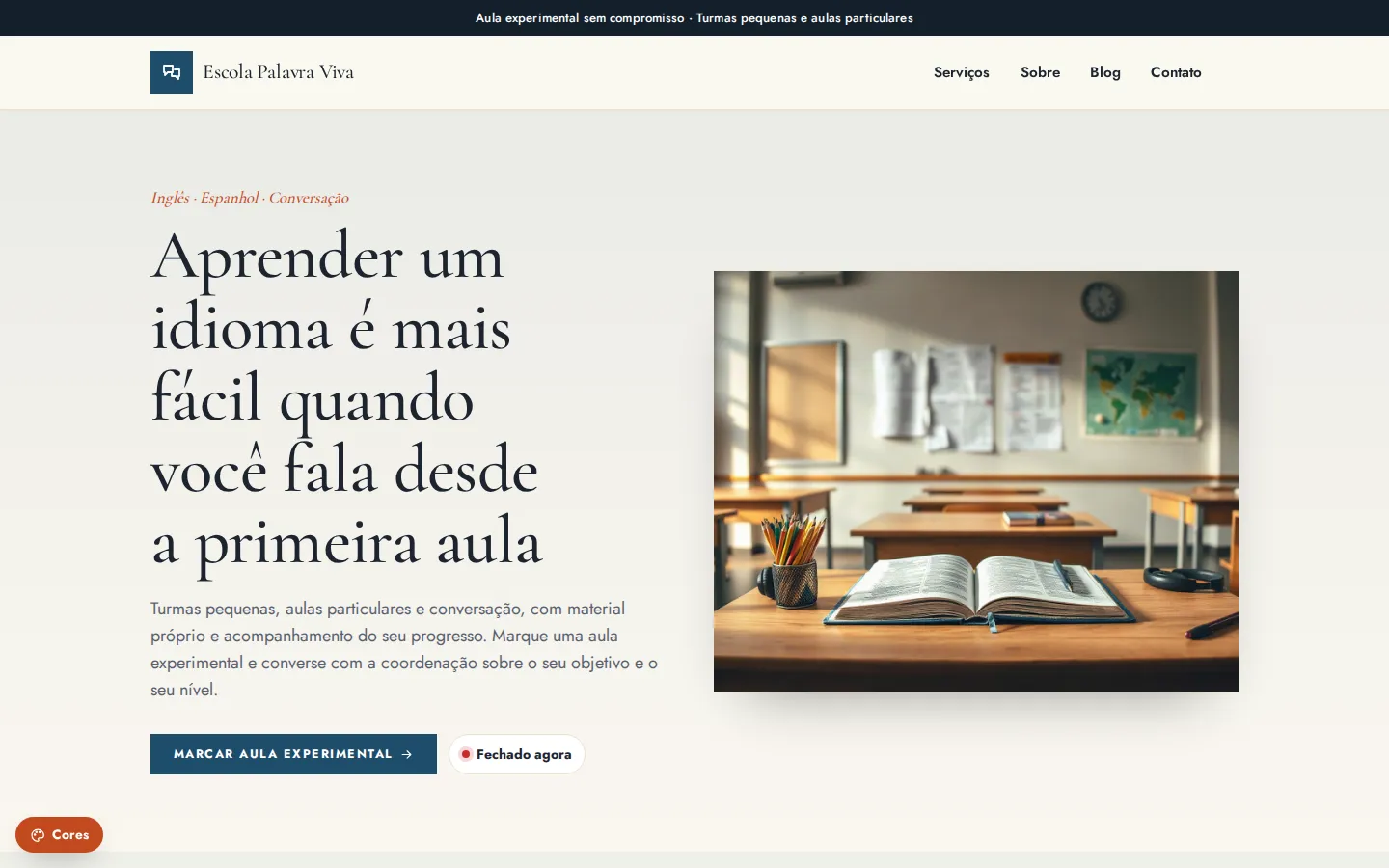 Escola Palavra Viva — escola de idiomas
