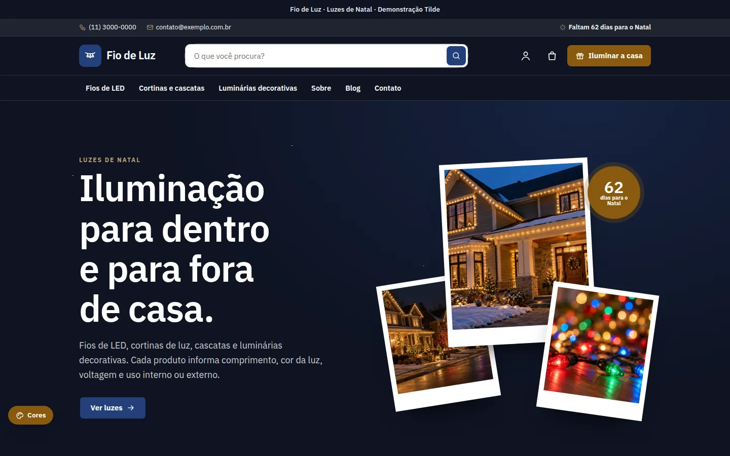 Fio de Luz — luzes e pisca-pisca — Loja virtual WooCommerce