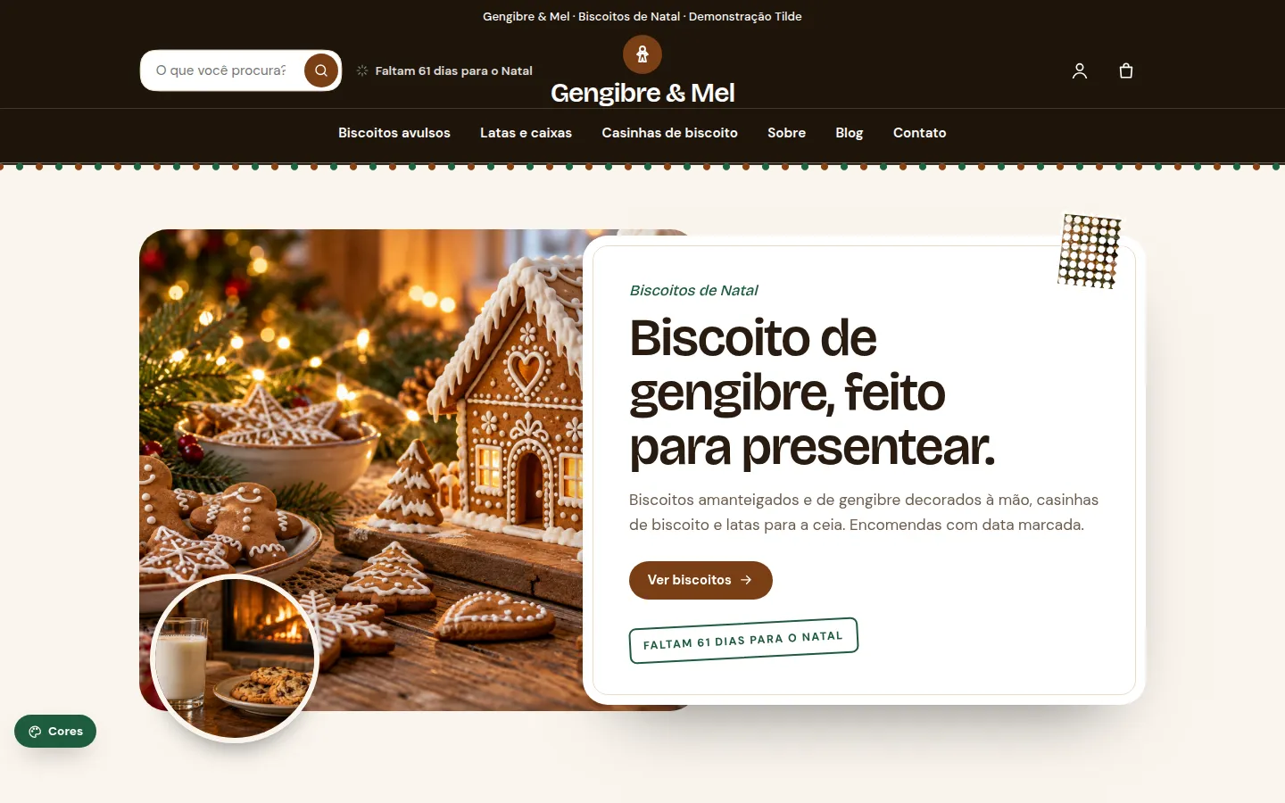 Gengibre & Mel — biscoitos decorados de natal: Loja virtual WooCommerce