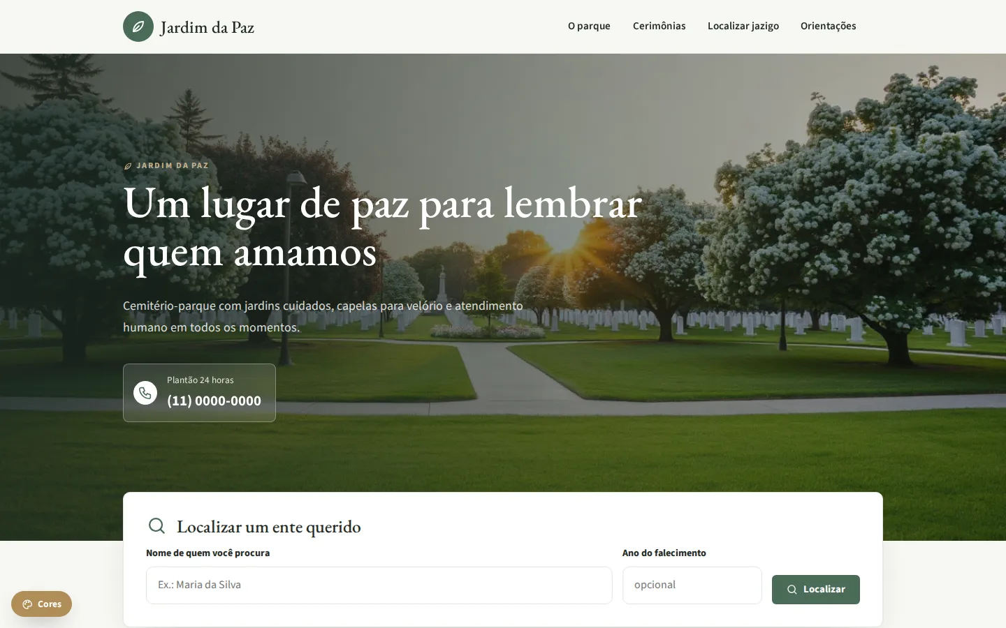 Jardim da Paz — cemitérios e funerárias