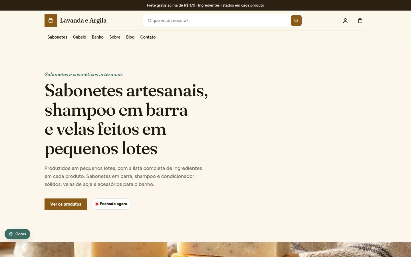 Lavanda e Argila — sabonetes e cosméticos artesanais