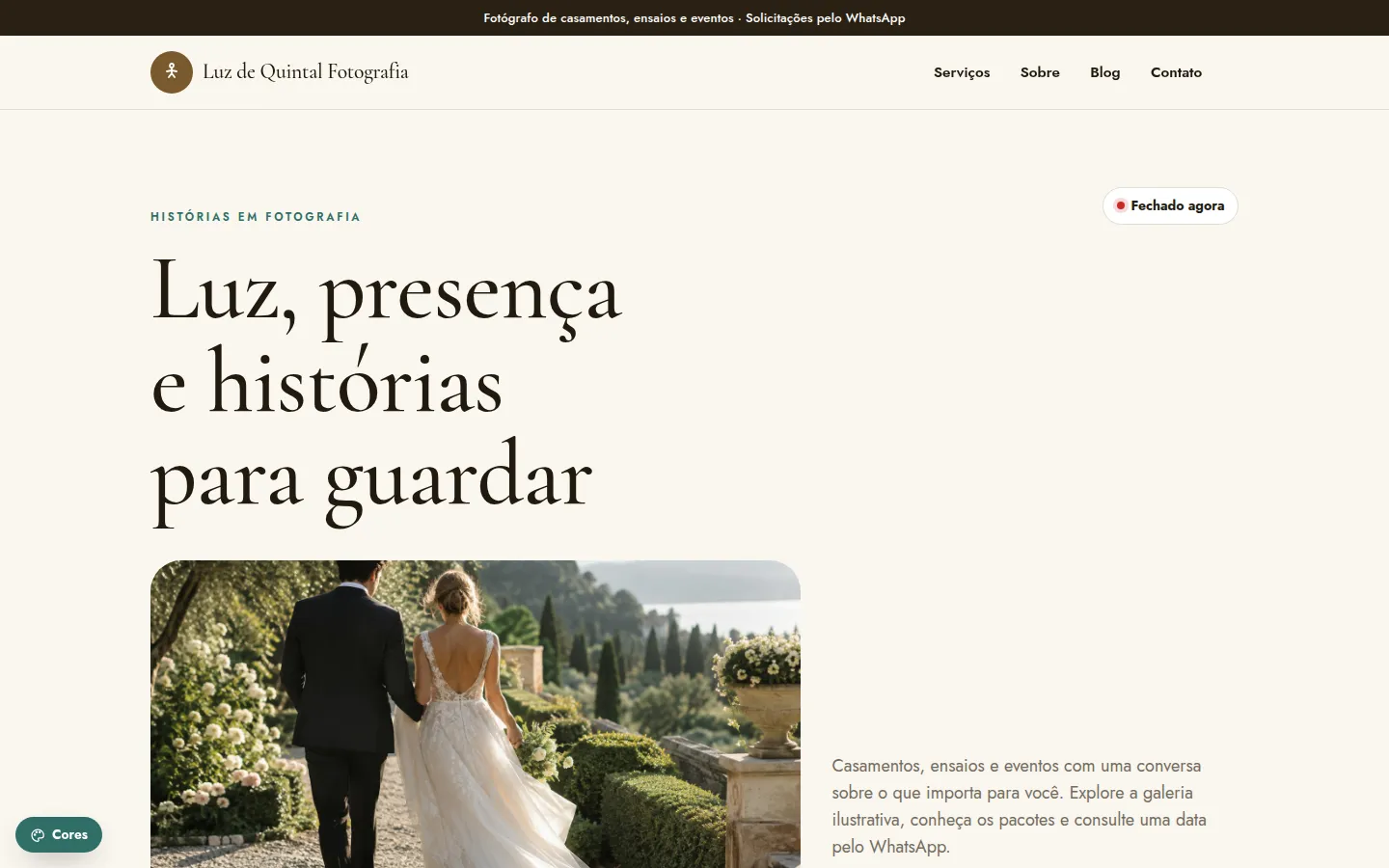 Luz de Quintal Fotografia — fotógrafo de casamentos, ensaios e eventos