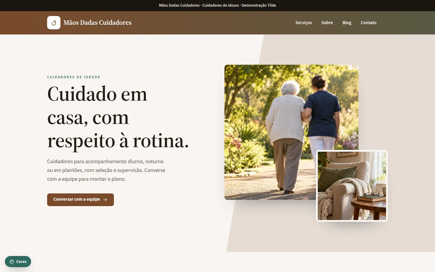 Mãos Dadas Cuidadores — cuidadores de idosos