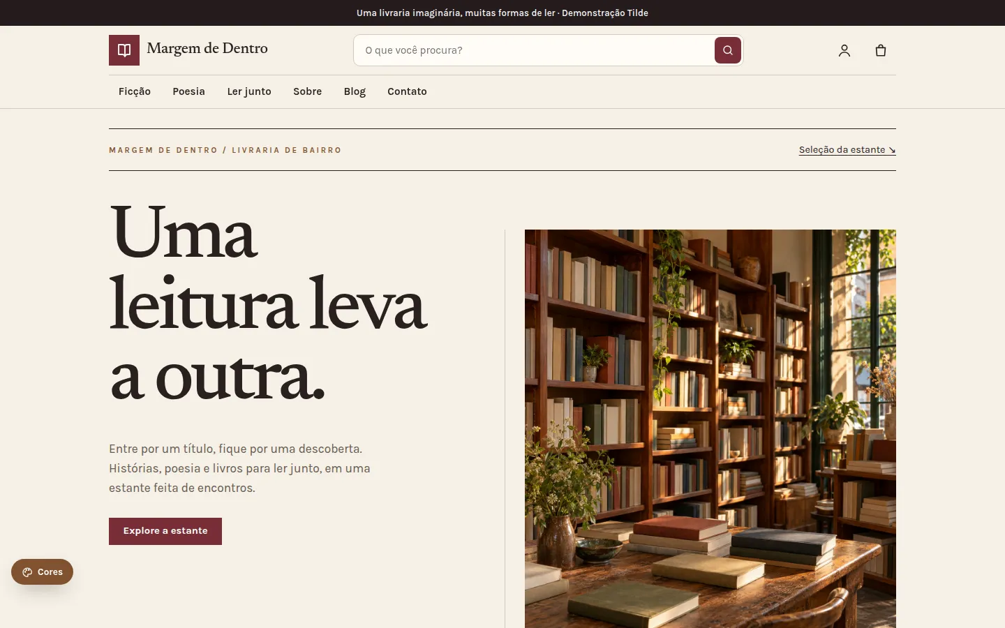 Margem de Dentro — livraria de bairro