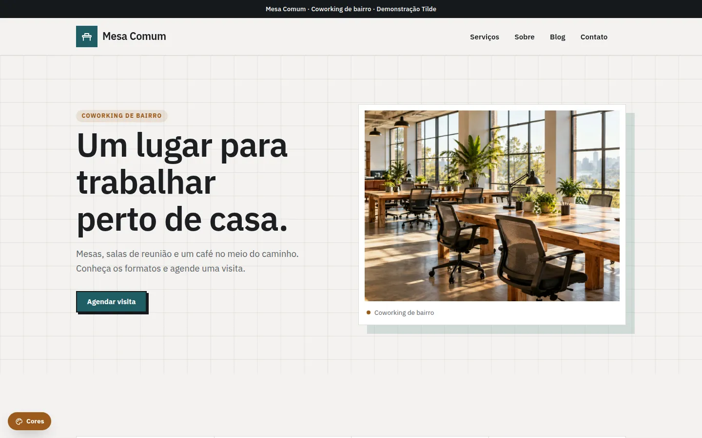 Mesa Comum — coworking