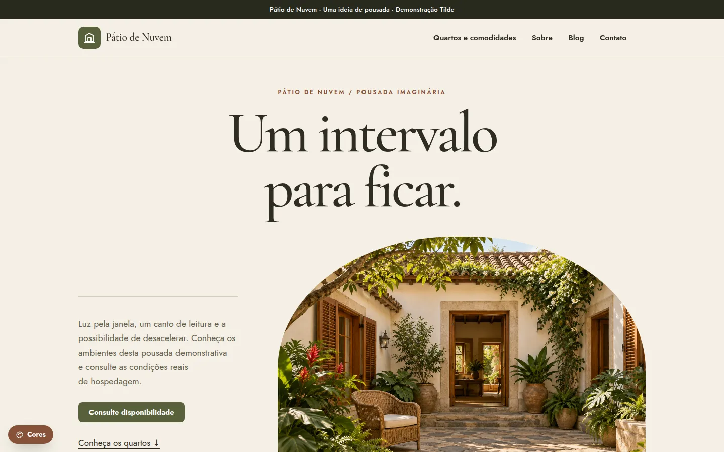 Pátio de Nuvem — pousada pequena