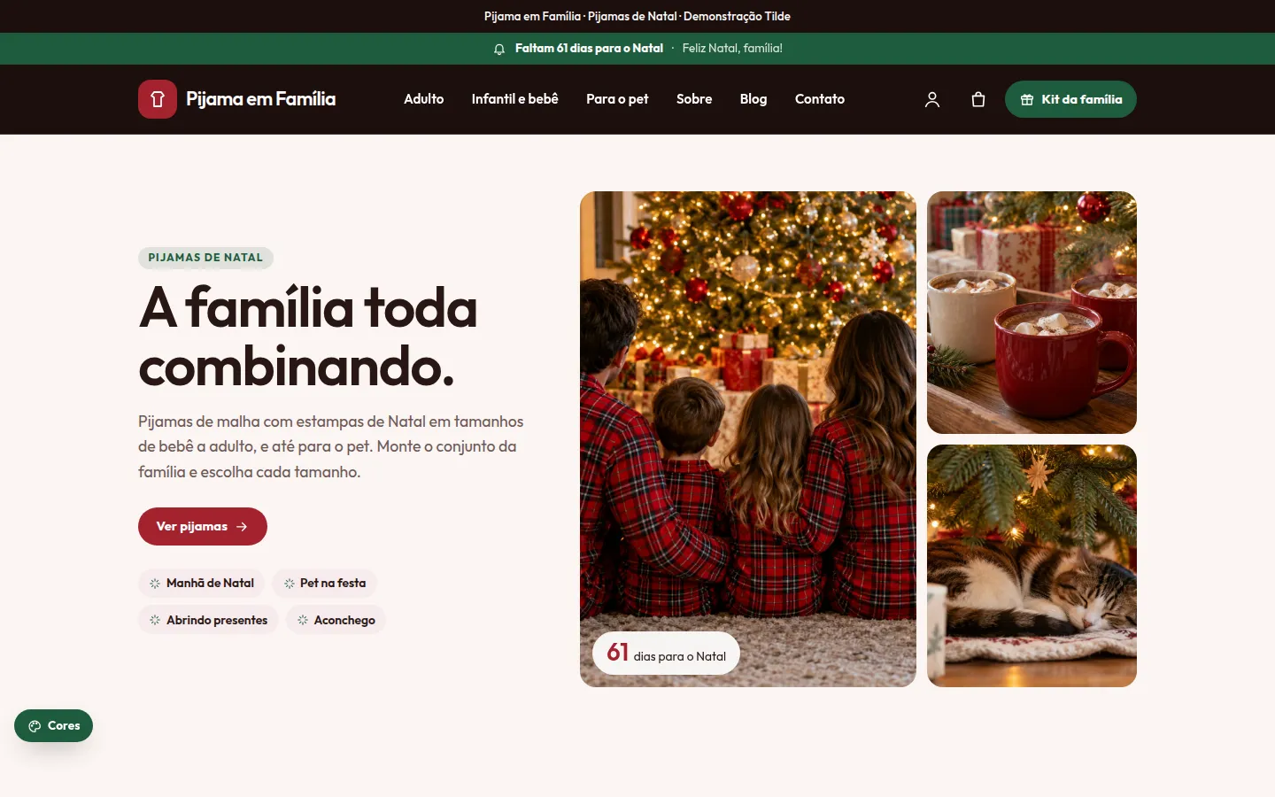 Pijama em Família — pijamas de natal em família: Loja virtual WooCommerce