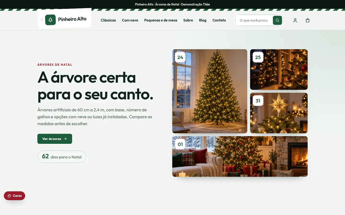 Pinheiro Alto — árvores de natal — Loja virtual WooCommerce