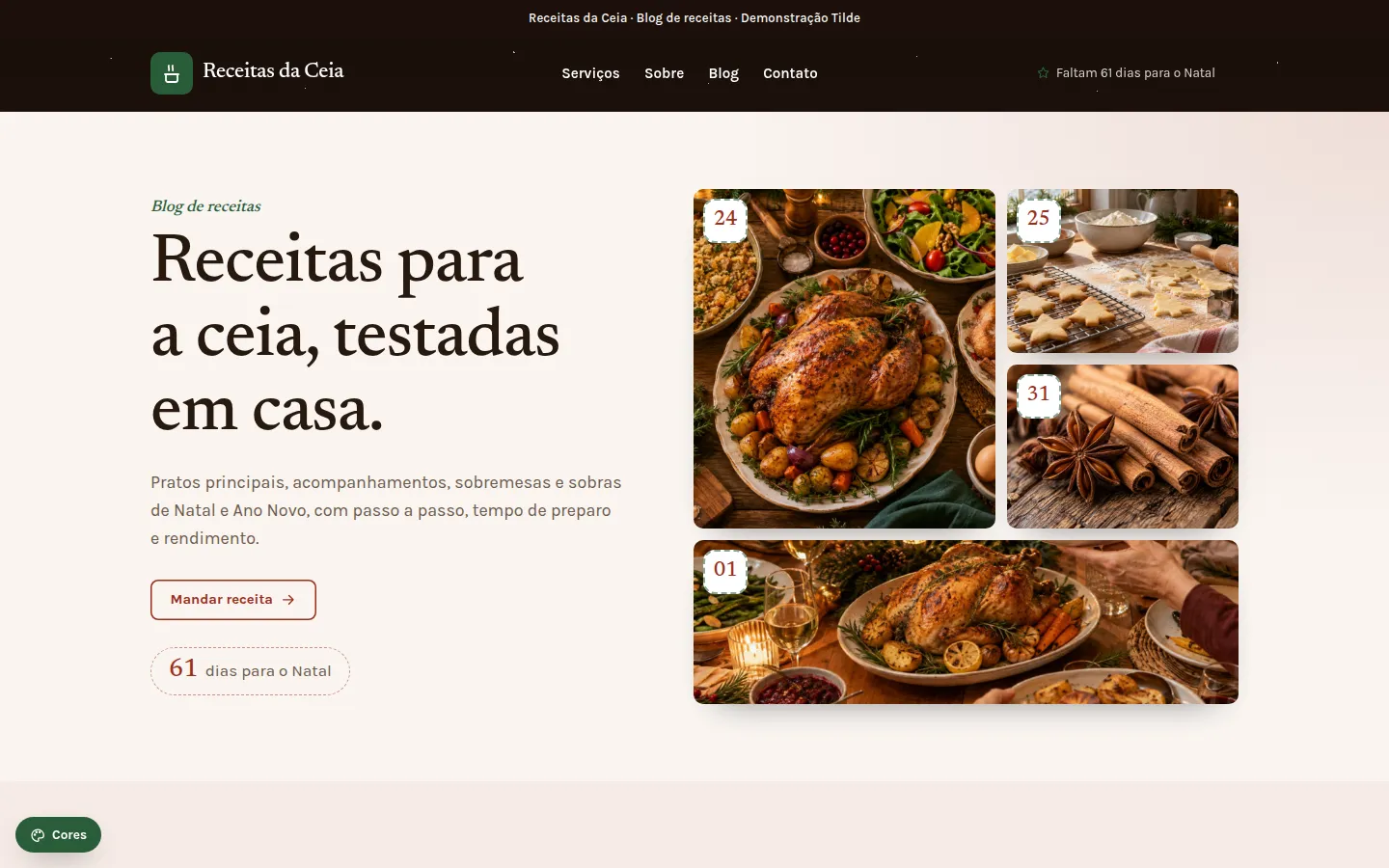 Receitas da Ceia — blog de receitas de natal: Site WordPress