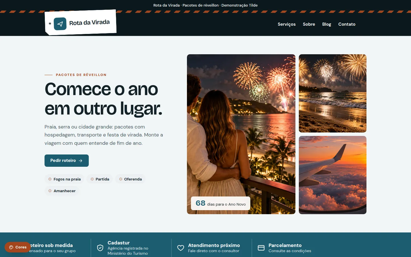 Rota da Virada — viagens de réveillon: Site WordPress