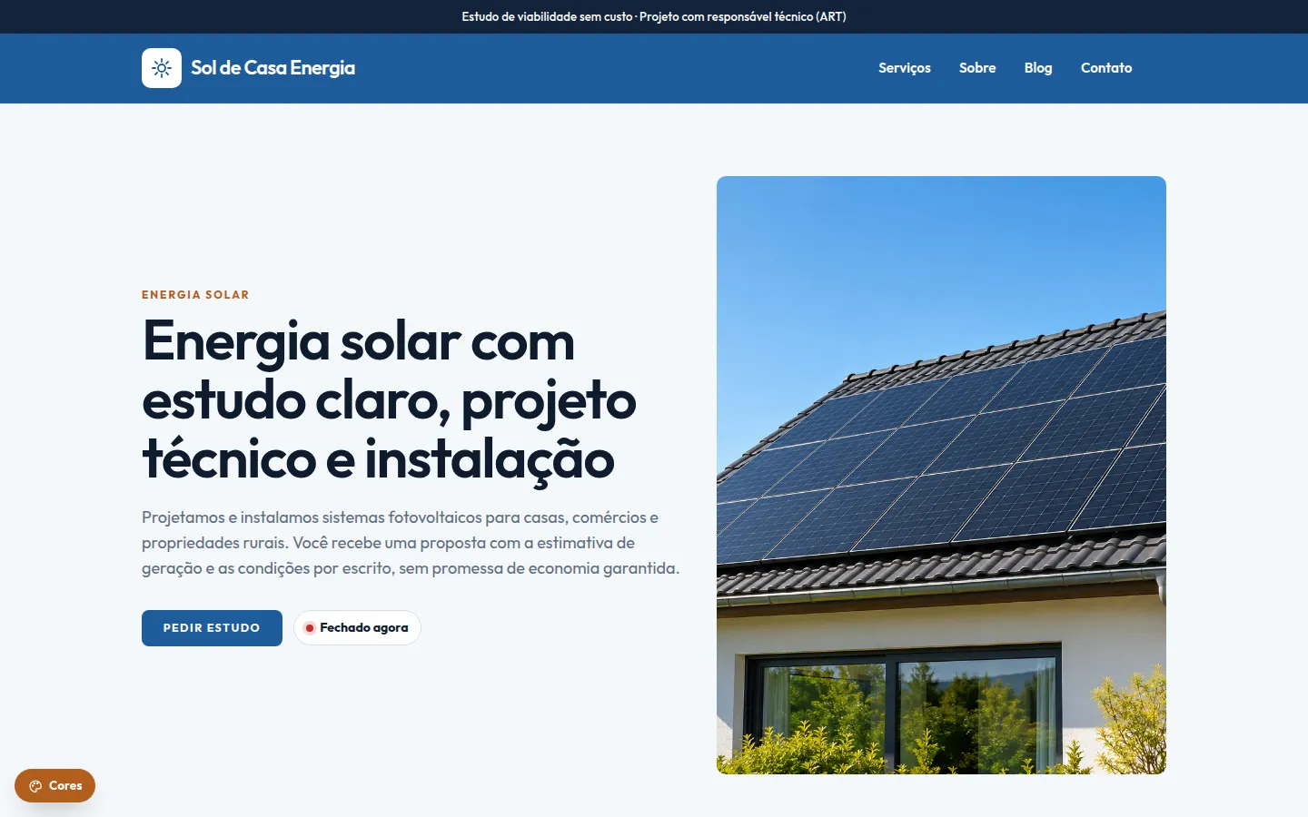 Sol de Casa Energia — energia solar residencial e comercial