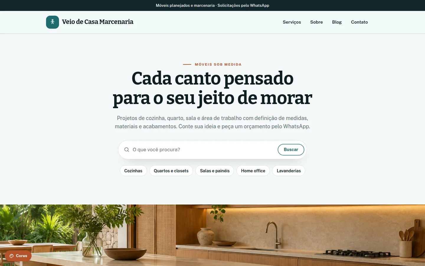 Veio de Casa Marcenaria — móveis planejados e marcenaria